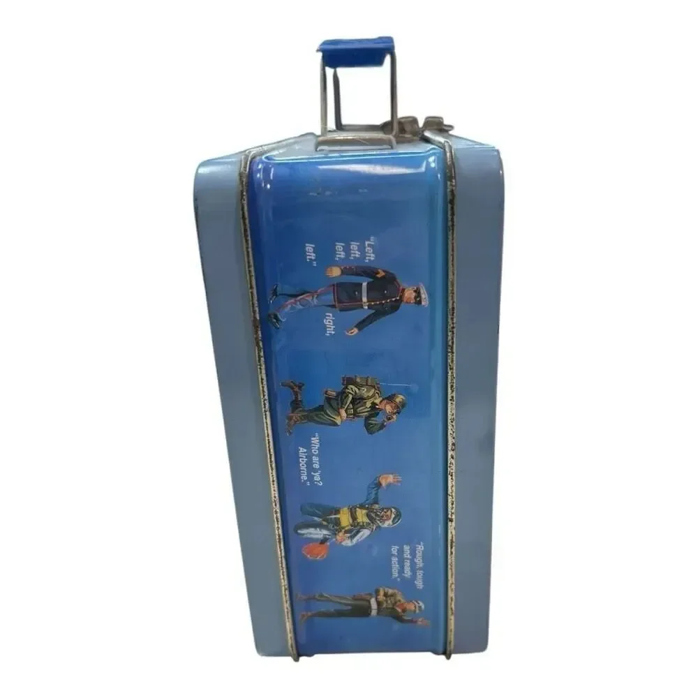 Vintage Hasbro Kids G.I. Joe Action Sailor Tin Box Metal Lunchbox Blue Multi OS